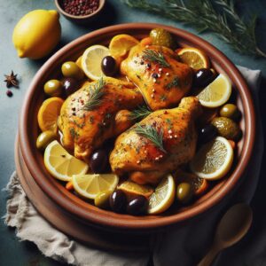 Chicken Tagine with Preserved Lemons and Olives